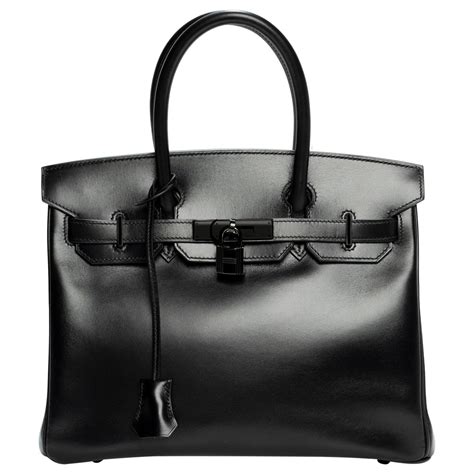 hermes birin bag black leather|hermes birkin handbag outlet.